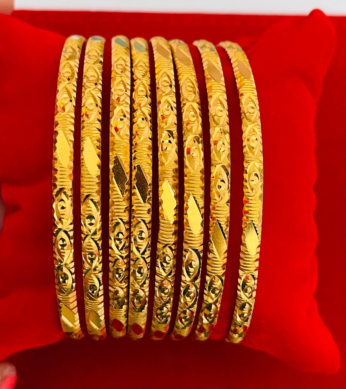 22k gold plated bangles Etsy