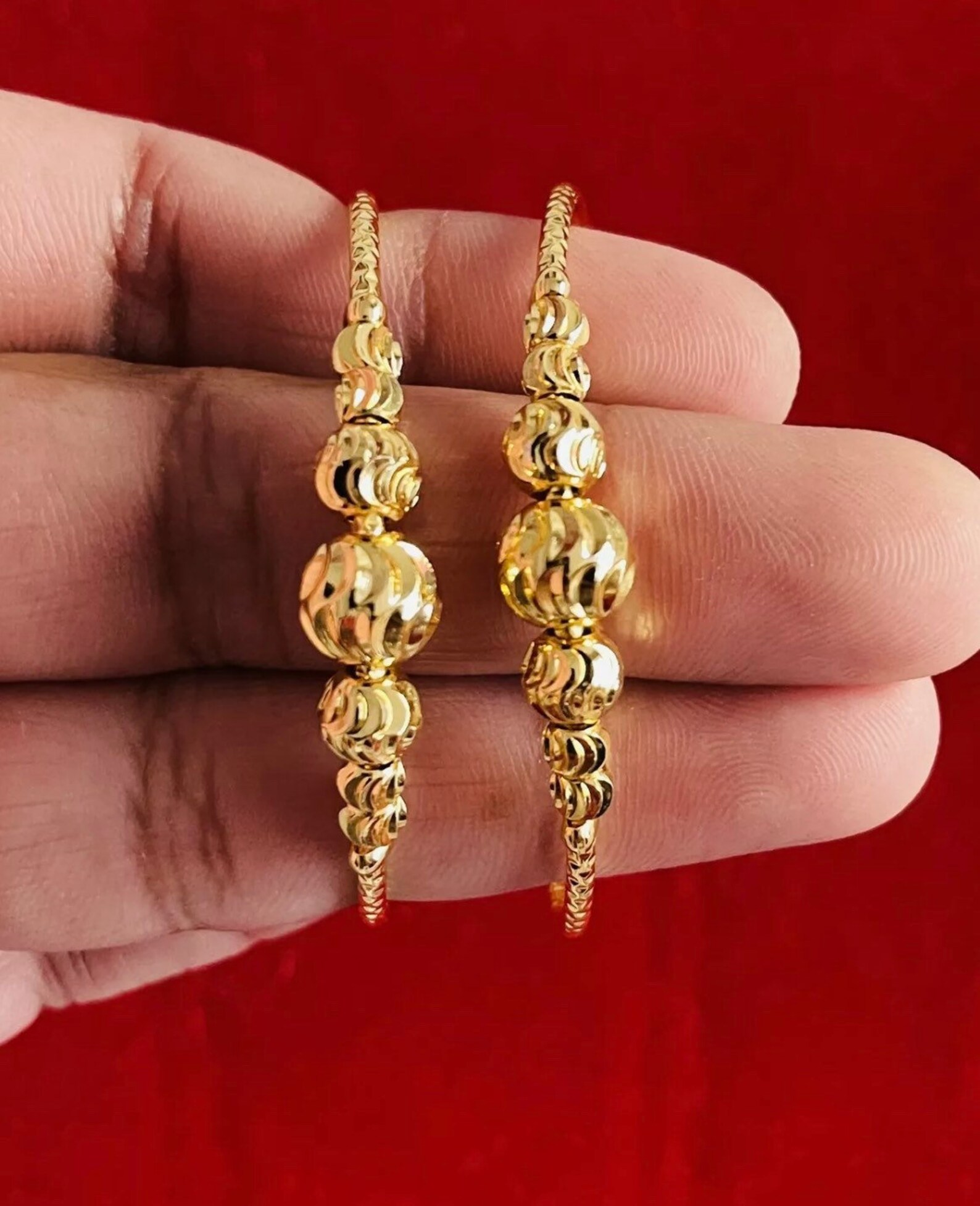 22ct gold plated baby bracelet Etsy