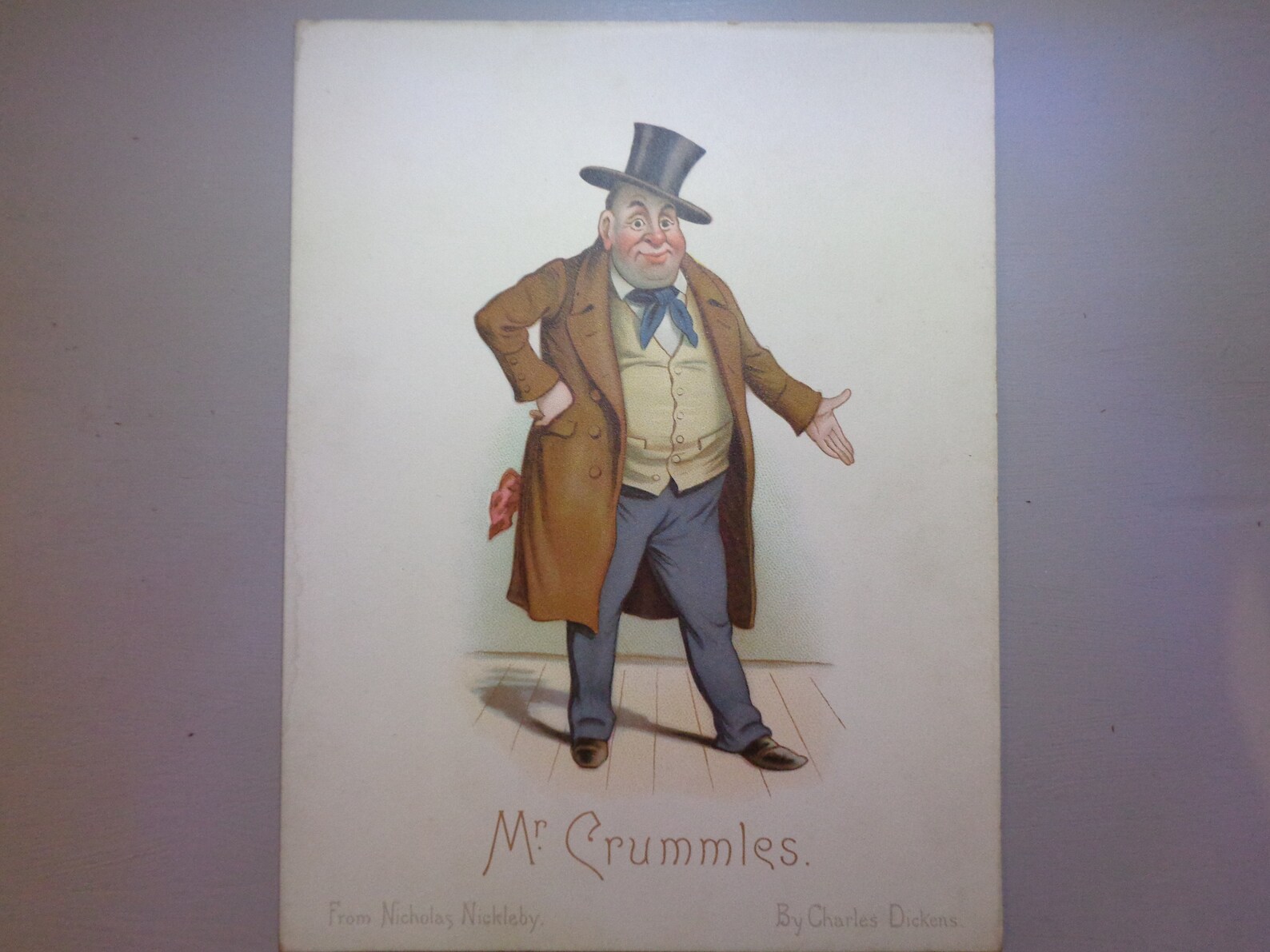 Charles Dickens Prints set of five by Etsy