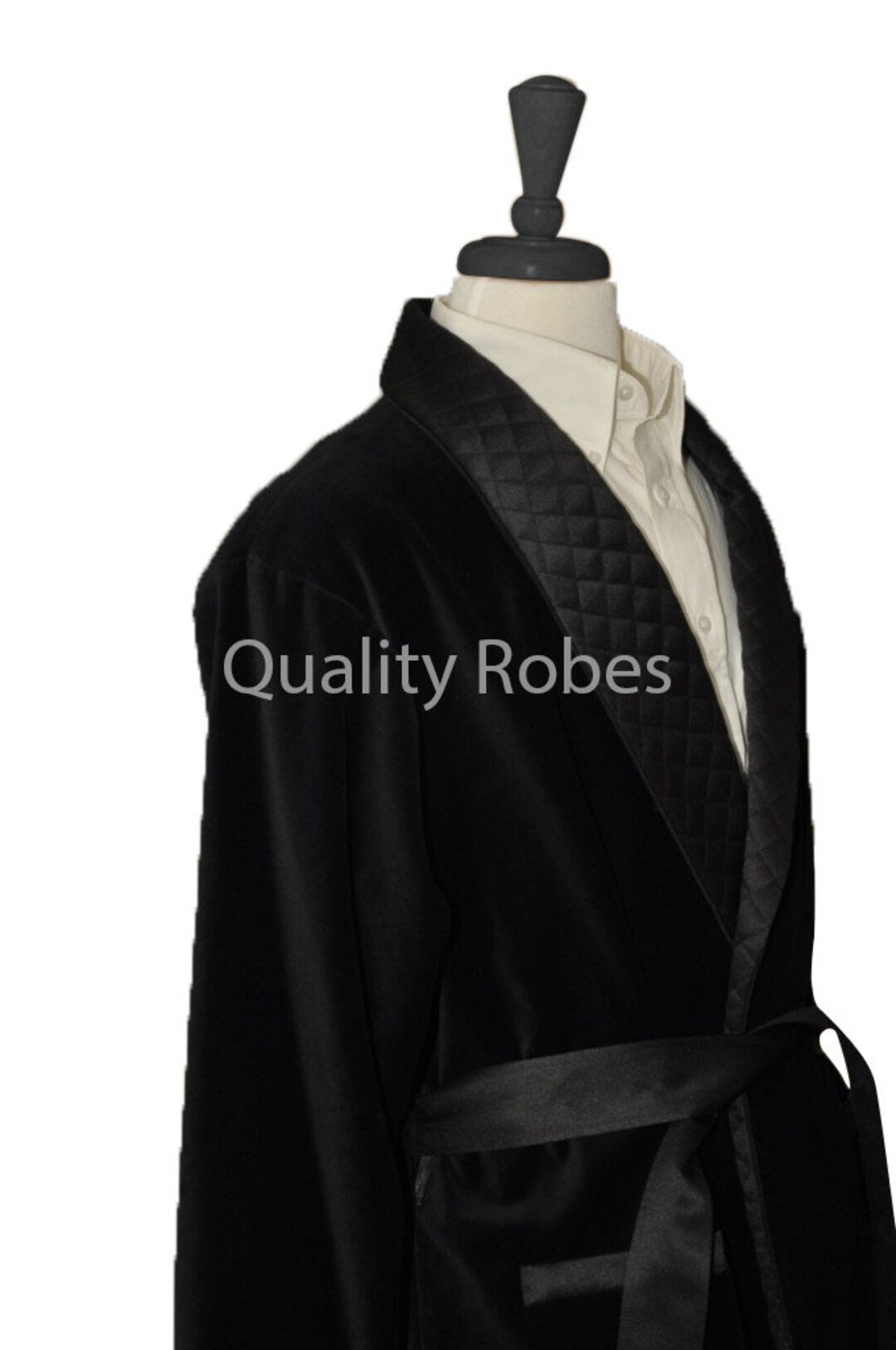 The Best Of My Love Silk + Embroidered Smoking Jacket - Black main image 0
