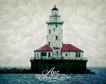Beacon on the Lake – Lighthouse | Photography Print| Lake Michigan| Coastal Nautical Wall Decor