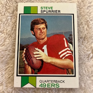 1973 Topps Football Steve Spurrier, NFL, Football Cards, 49ers, Authentic Original