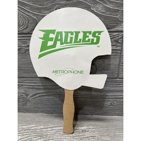 Vintage Philadelphia Eagles Cardboard Fan with Handle NFL Football Promo 12”