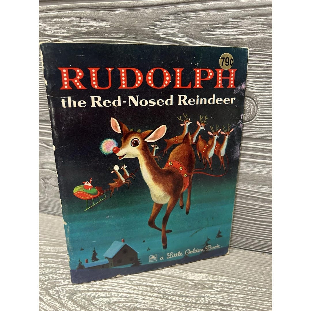 Rudolph the Red Nosed Reindeer 1976 Paperback Christmas Little Golden ...