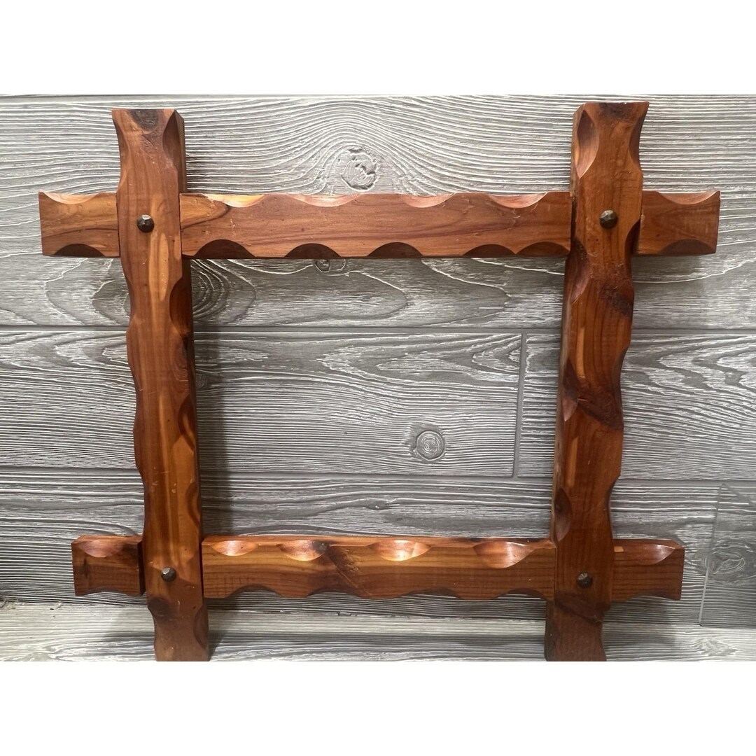 Vintage Handmade Rustic Wooden Picture Frame Country Primitive 8” X 10 ...