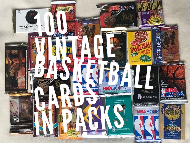 OVER 100 Vintage Basketball Cards in Unopened Wax Packs