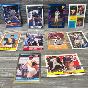 10 Different Nolan Ryan Cards Texas Rangers Houston Astros New York Mets Vintage MLB Baseball Cards