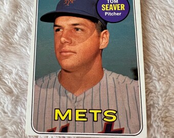 Encore NY Mets Legend Tom Seaver Custom Framed Autographed HOF Card 12x18 Ready to Hang Business Gift