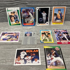 10 Different Nolan Ryan Cards Texas Rangers Houston Astros New York Mets Vintage MLB Baseball Cards