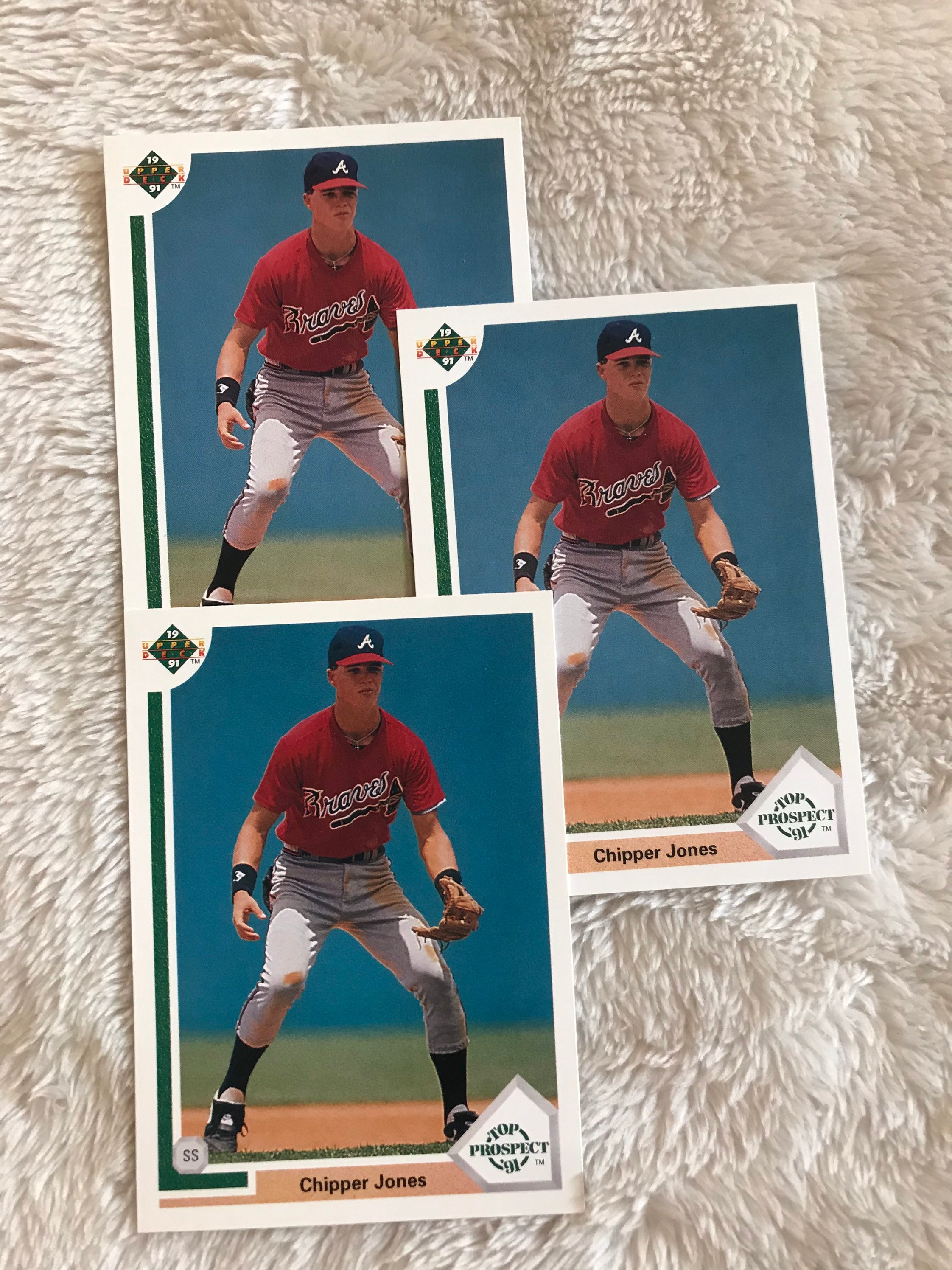 Three 3 1991 Upper Deck Chipper Jones Rookie Cards Baseball - Etsy Israel