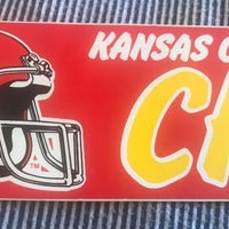 Lot of 5 Vintage Kansas City Chiefs Bumper Stickers Etsy