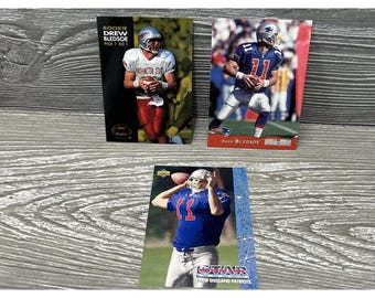 Three 1993 NFL Football Drew Bledsoe RCs  New England Patriots NFL Rookie Cards