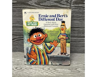Ernie and Bert's Different Day Sesame Street Golden Book 1988 Paperback