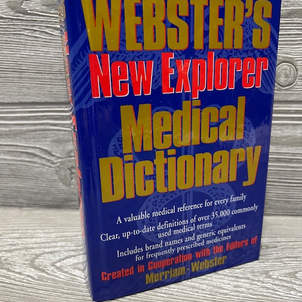 Vintage Webster’s New Explorer Medical Dictionary 1999 Hardback Health Reference Book