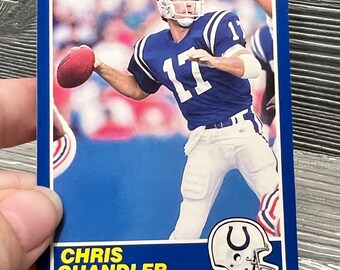 1989 Score Football Chris Chandler RC #27, Indianapolis Colts