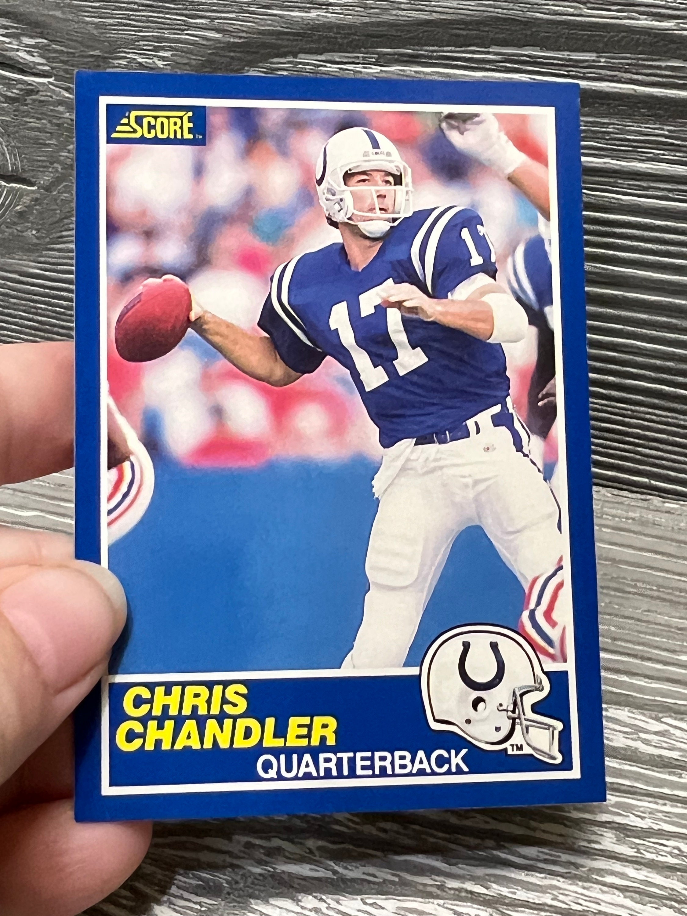1989 Score Football Chris Chandler RC #27, Indianapolis Colts