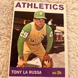 1964 Topps Baseball Tony LaRussa RC, Oakland A&#39;s, Baseball Cards, Authentic Original