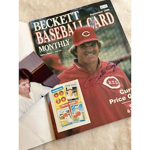 Pete Rose  Autographed Beckett Magazine September 1986, Photo Taken at Signing