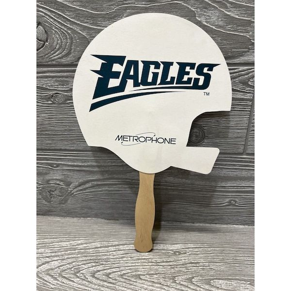 Vintage Philadelphia Eagles Cardboard Fan with Handle NFL Football Promo 12”