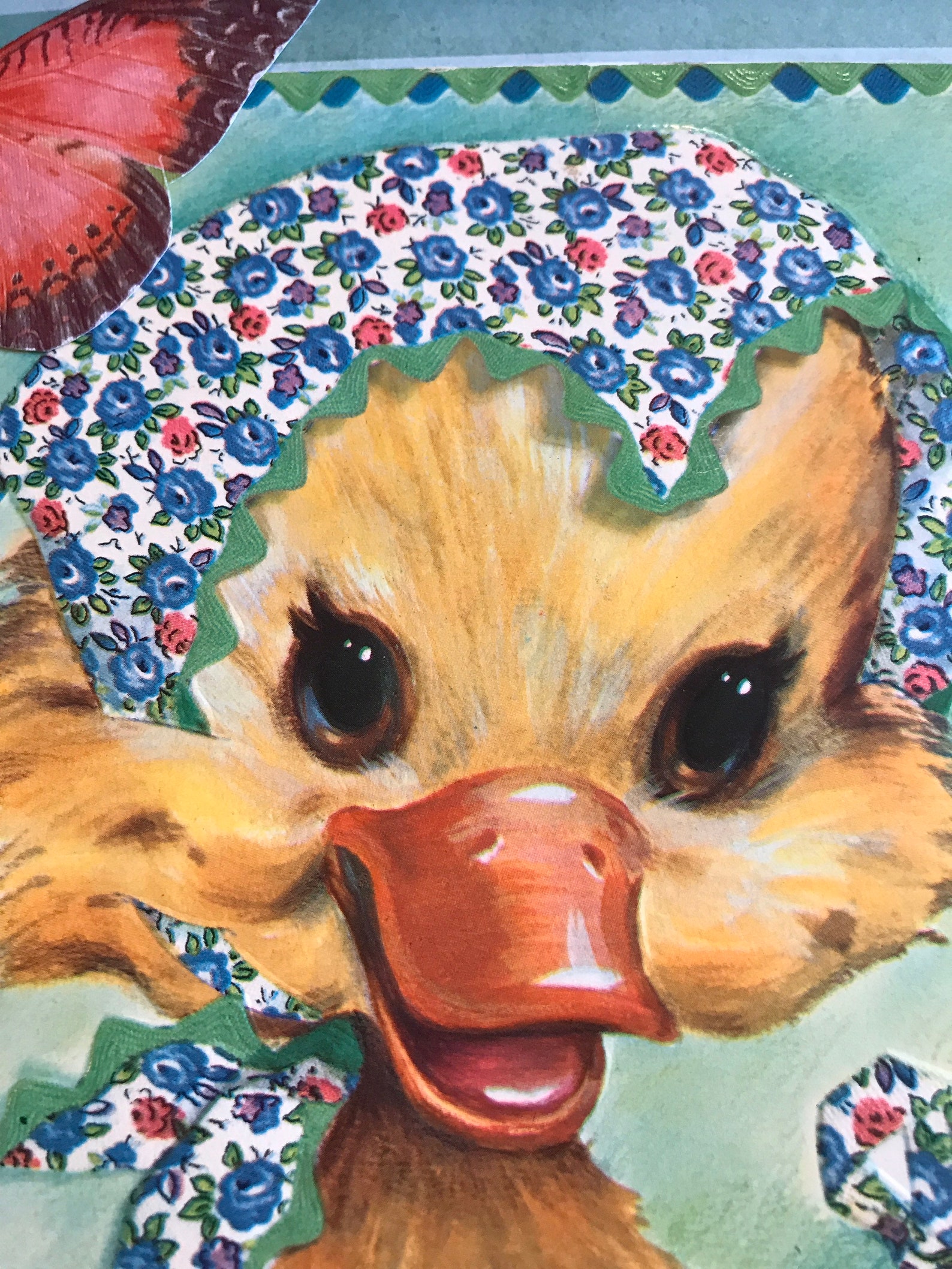 Vintage Nursery Duck Picture: Handmade Collage, Framed Wall Decor - Etsy