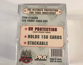Vintage Clear 150 Sports Card Box, New Old Stock from the 90’s, Sturdy Plastic Holder