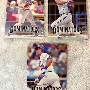 1994 Donruss Dominators Jumbo Kirby Puckett, Jose Canseco and Joe Carter