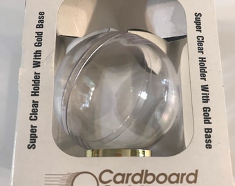 Vintage Cardboard Gold Baseball Holder: 90s New Old Stock