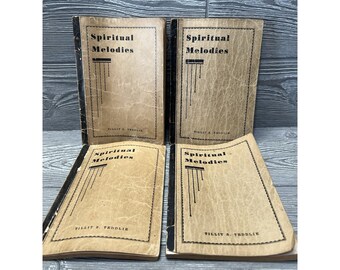 1938 Spiritual Melodies Hymnals Lot of 4 Shaped Notes Gospel Singing Songbooks