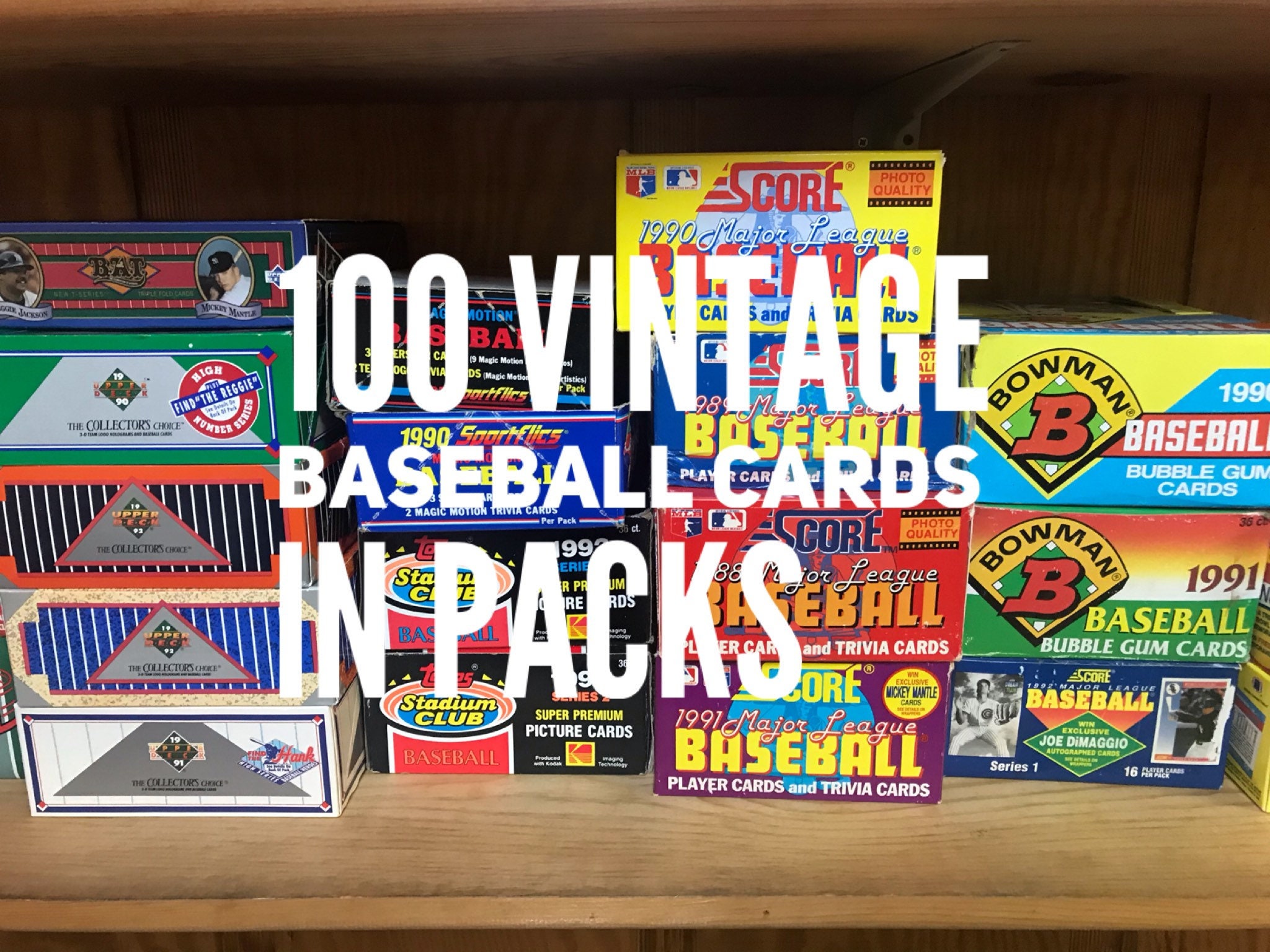 OVER 100 Vintage Baseball Cards in Unopened Wax Packs - Etsy