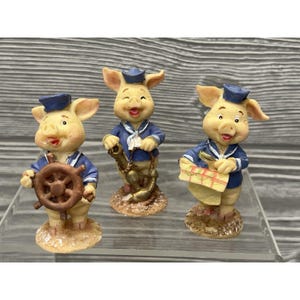 Three Little Pigs Figurines - Etsy