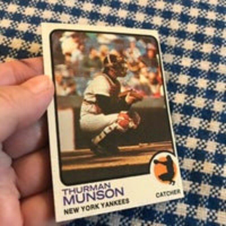1973 Topps Baseball Thurman Munson Baseball Card New York Etsy