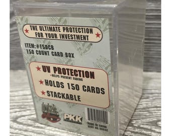 Plastic Sports Card Box 150 Count PKK New Old Stock Holder Storage