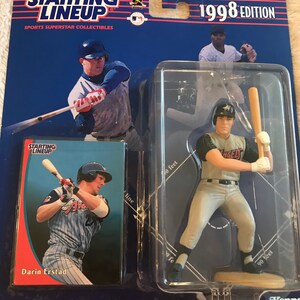 1998 Starting Lineup Darin Erstad, Vintage Baseball Figure, Collectible SLU Toy, ANGELS