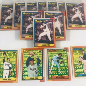 Ten 1990 Topps Nolan Ryan Tribute Sets, Vintage MLB, ASTROS, RANGERS