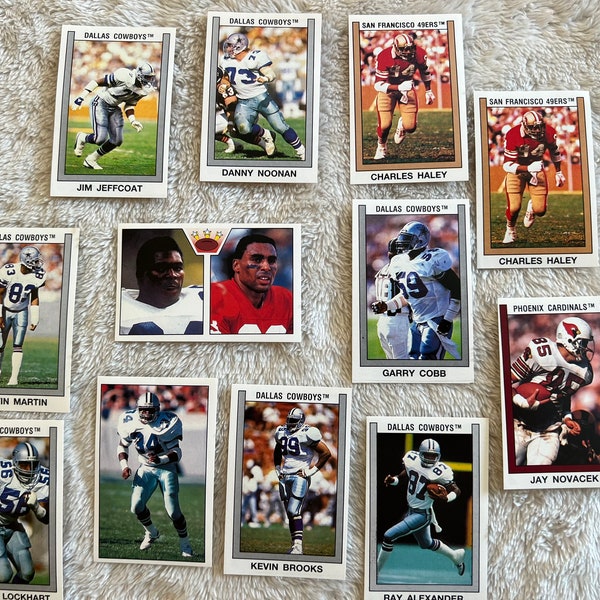 1989 Panini Stickers Dallas Cowboys, Vintage NFL Football Collectibles
