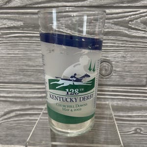 2002 Kentucky Derby Official Mint Julep Glass 5.5 in Horse Racing Collectible