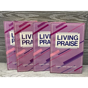Living Praise Hymnals 1987 Lot of 4 Gospel Music Songbooks Softcover Vaughn