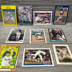 10 Different Nolan Ryan Cards Texas Rangers Houston Astros New York Mets Vintage MLB Baseball Cards