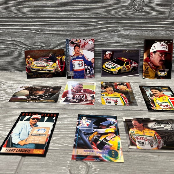 Eleven Different Terry Labonte Racing Cards, NASCAR