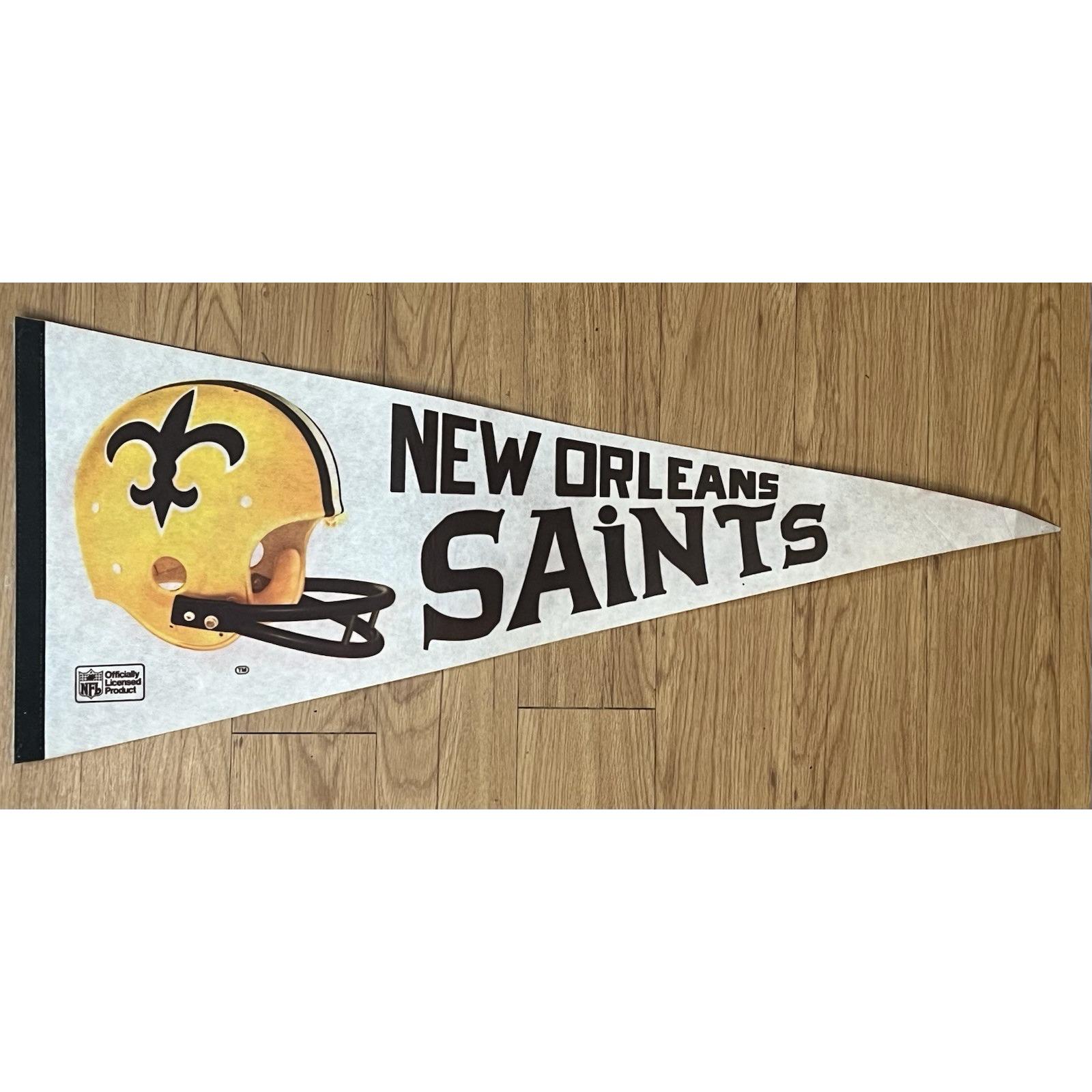 RARE VINTAGE ANNÉES 1960 Années 70 NFL 7 Mini Pennant NEUF ORLEANS RARE VINTAGE ANNÉES 1960 Années 70 NFL 7 Mini Pennant NEUF ORLEANS