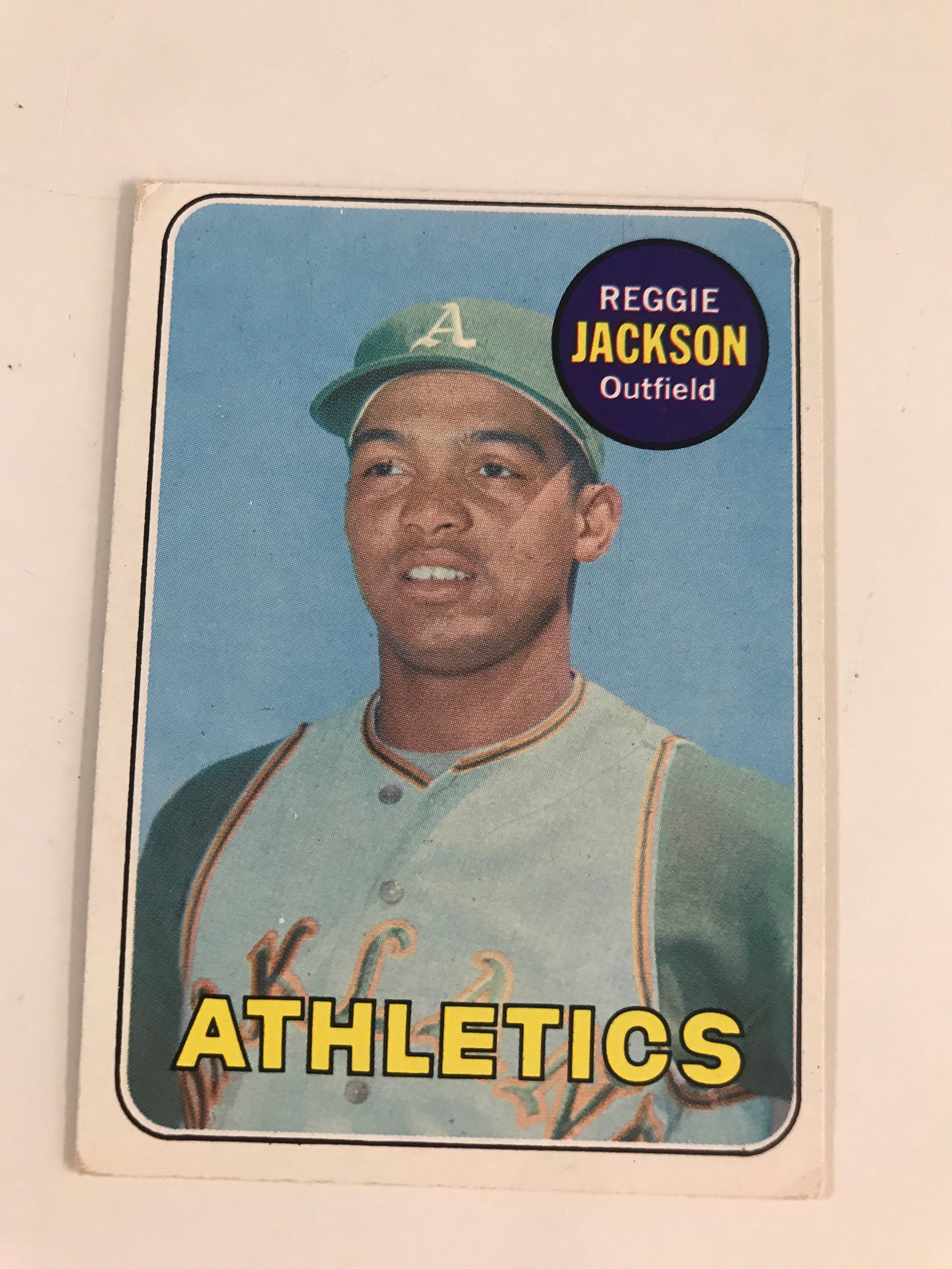 1969 Topps Baseball REGGIE JACKSON Rookie Card 260 ATHLETICS. 