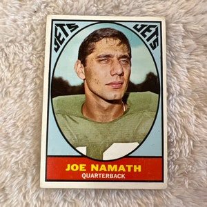1967 Topps Football Joe Namath, Football Cards, New York Jets, Authentic Original