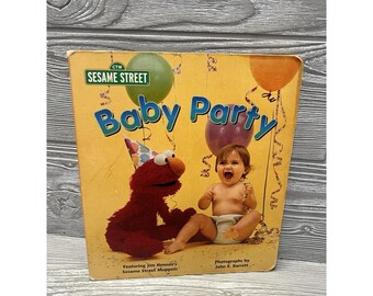 Sesame Street Baby Party Toddler Board Book Vintage 1998