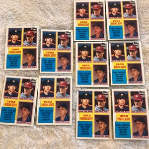 Ten 1984 Topps Nolan Ryan/Steve Carlton/Gaylord Perry Baseball Cards