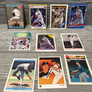 10 Different Nolan Ryan Cards Texas Rangers Houston Astros New York Mets Vintage MLB Baseball Cards