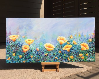 Acrylic Painting Flowers Etsy