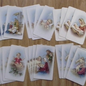 Vintage Assorted Set of 24 Christmas Nativity Holy Cards