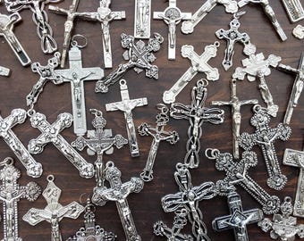 Assorted Rosary Crucifixes for Rosary Making Pendants