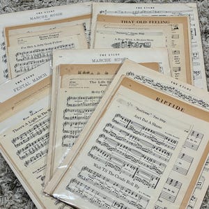 Vintage Music Sheet Ephemera Pack: 20 pc. Paper Crafting Supplies
