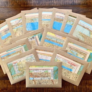 Vintage 15pc. Map Scrap Pack Grab-Bag
